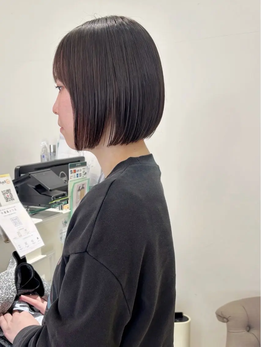 ショート カット 縮毛矯正 トリートメント 齋藤 咲のヘアスタイル