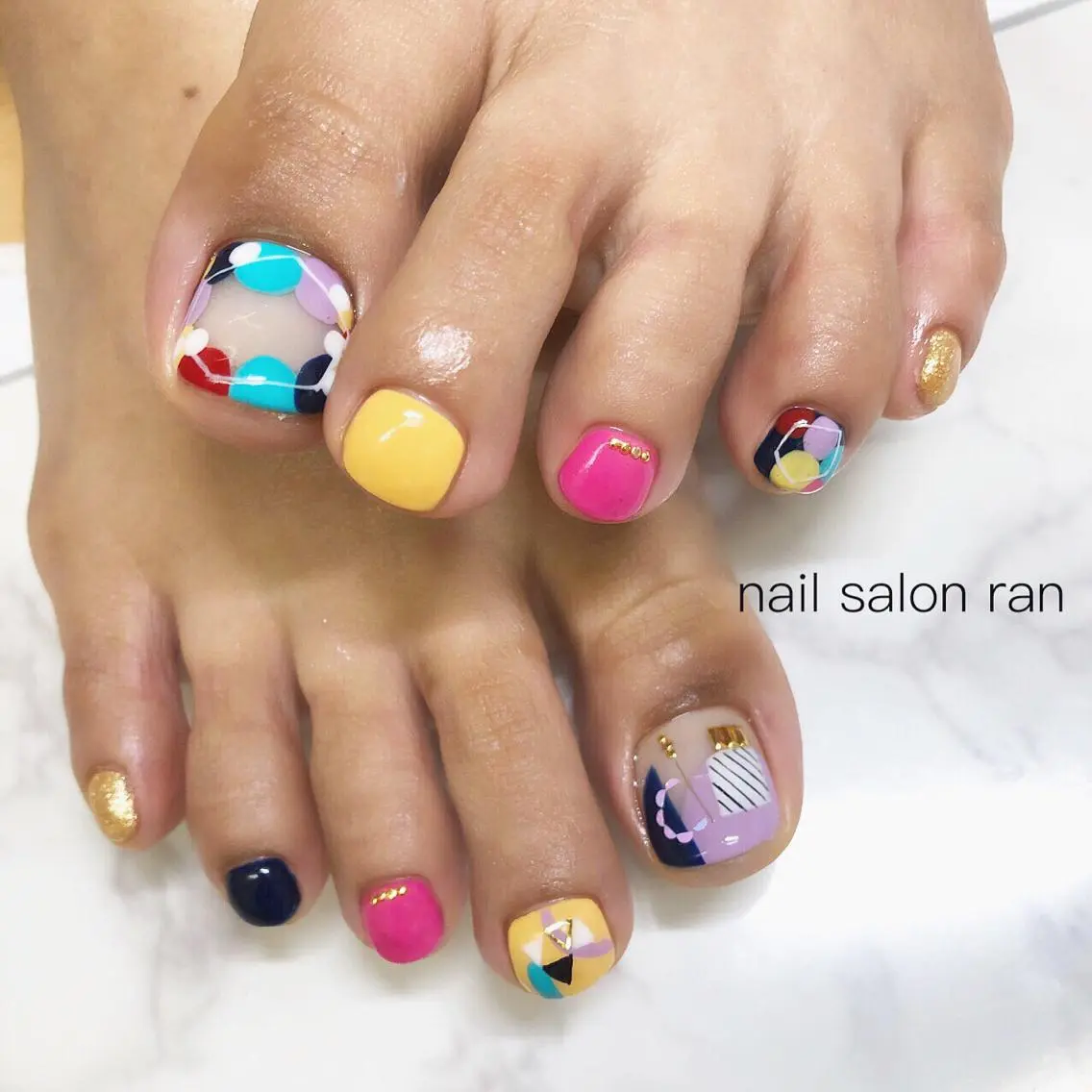 ネイル フットネイル nailsalon ranのネイルデザイン