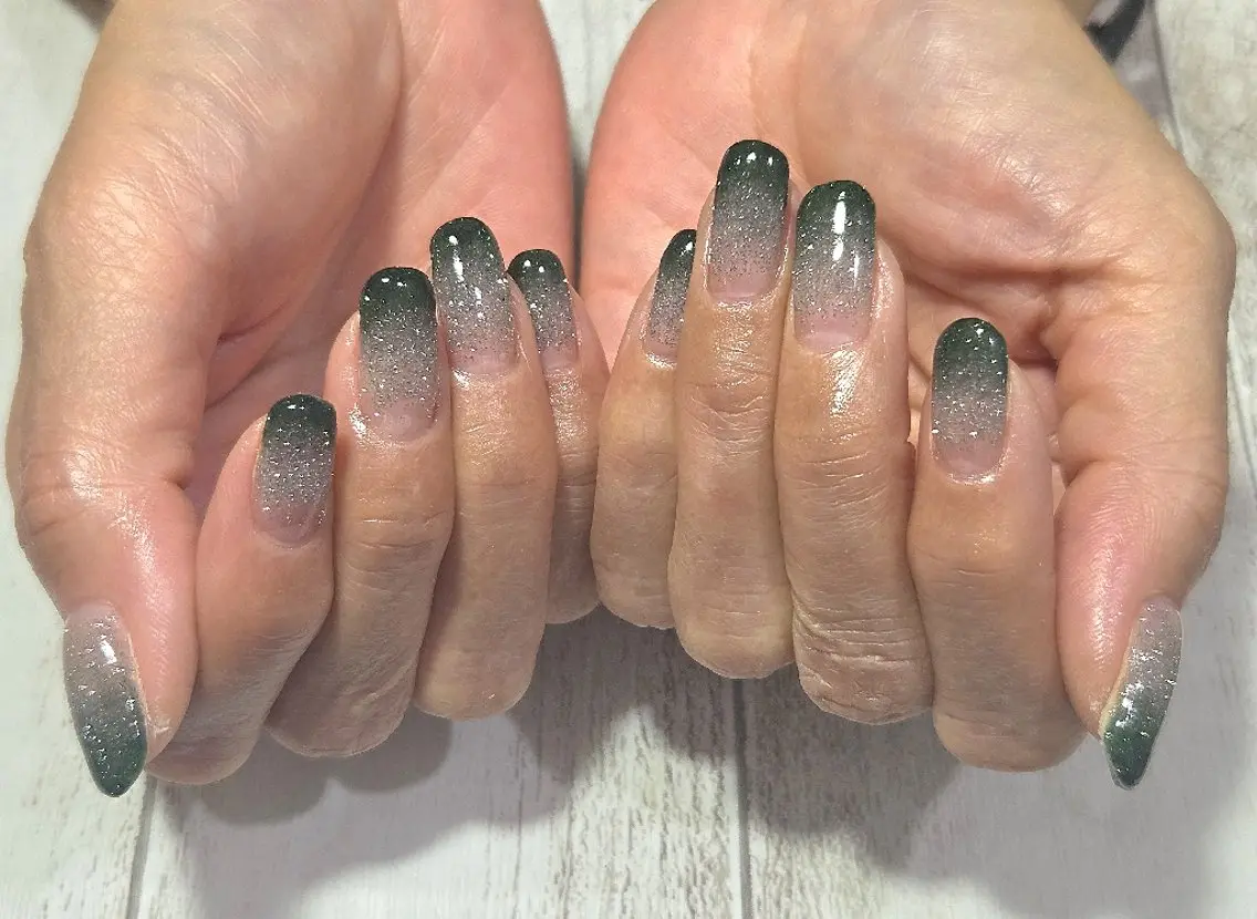 ネイル クリアネイル フラッシュネイル ジェルネイル ハンドネイル わたなべ もとこのネイルデザイン