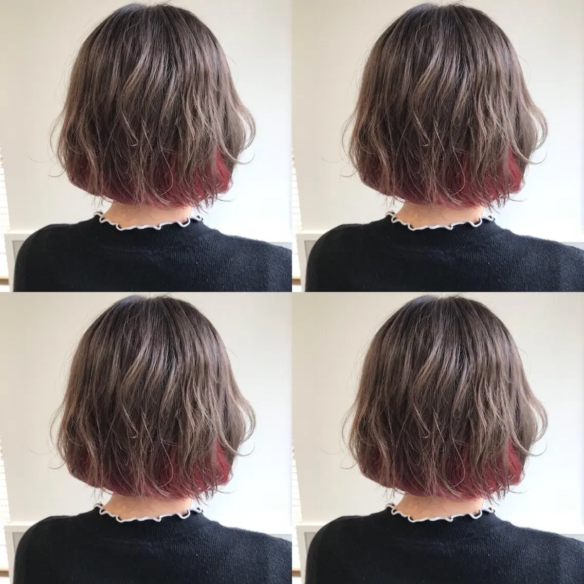 ミディアム カラー 小栗 麻衣のヘアスタイル