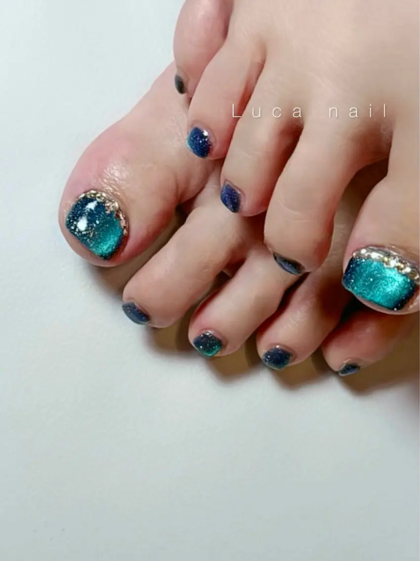 ネイル アートネイル フットネイル シンプルネイル Luca nailのネイルデザイン
