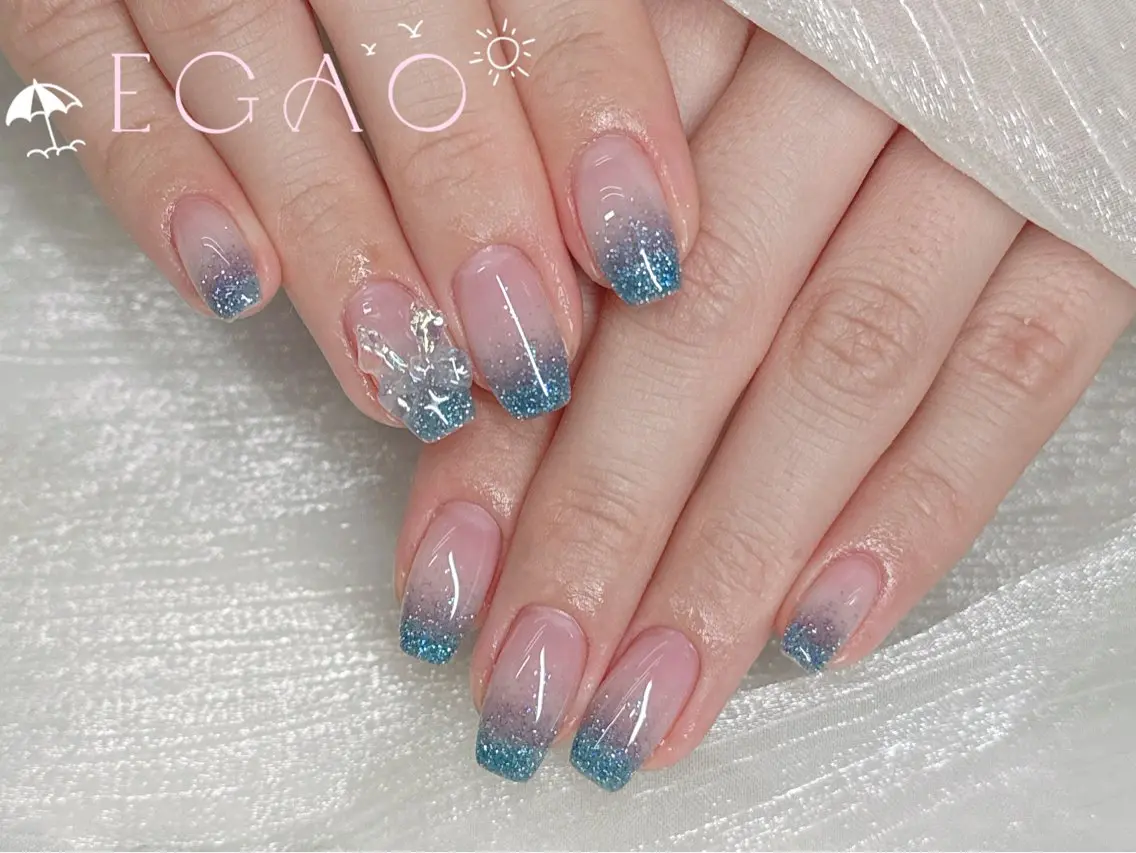 ネイル アートネイル フットネイル フレンチネイル ジェルネイル グラデーション ハンドネイル EGAO NAIL 錦糸町店のネイルデザイン