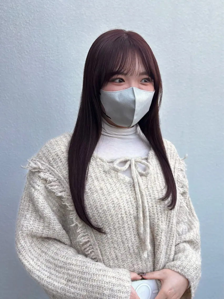 ロング カラー ラベンダーカラー ラベンダーピンク ピンクカラー ロング パライソ南公園店 神津 由依のヘアスタイル
