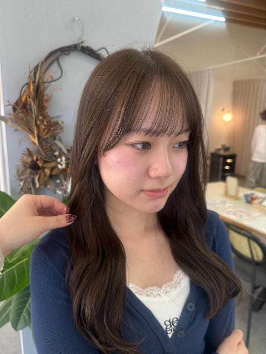 ロング カラー ブラウンカラー カット ヘアカラー トリートメント 恩田 遼のヘアスタイル