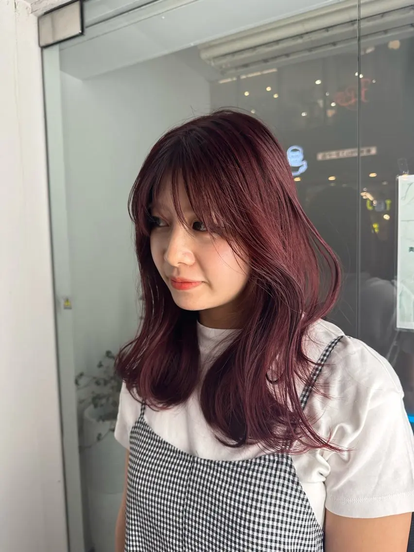 セミロング ヘアカラー 韓国ヘアメンズ・レデ ィース特化ミクのヘアスタイル