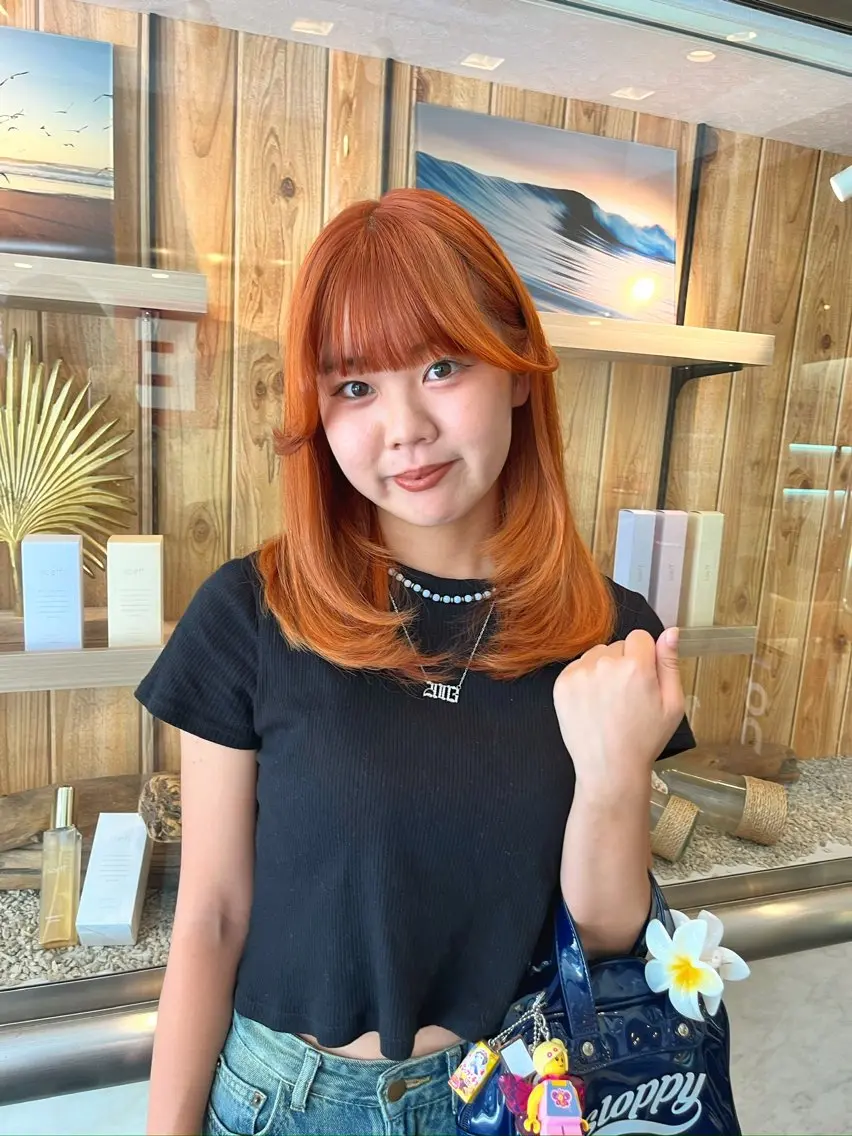 ミディアム カラー 似合わせカット Rinka🌻のヘアスタイル