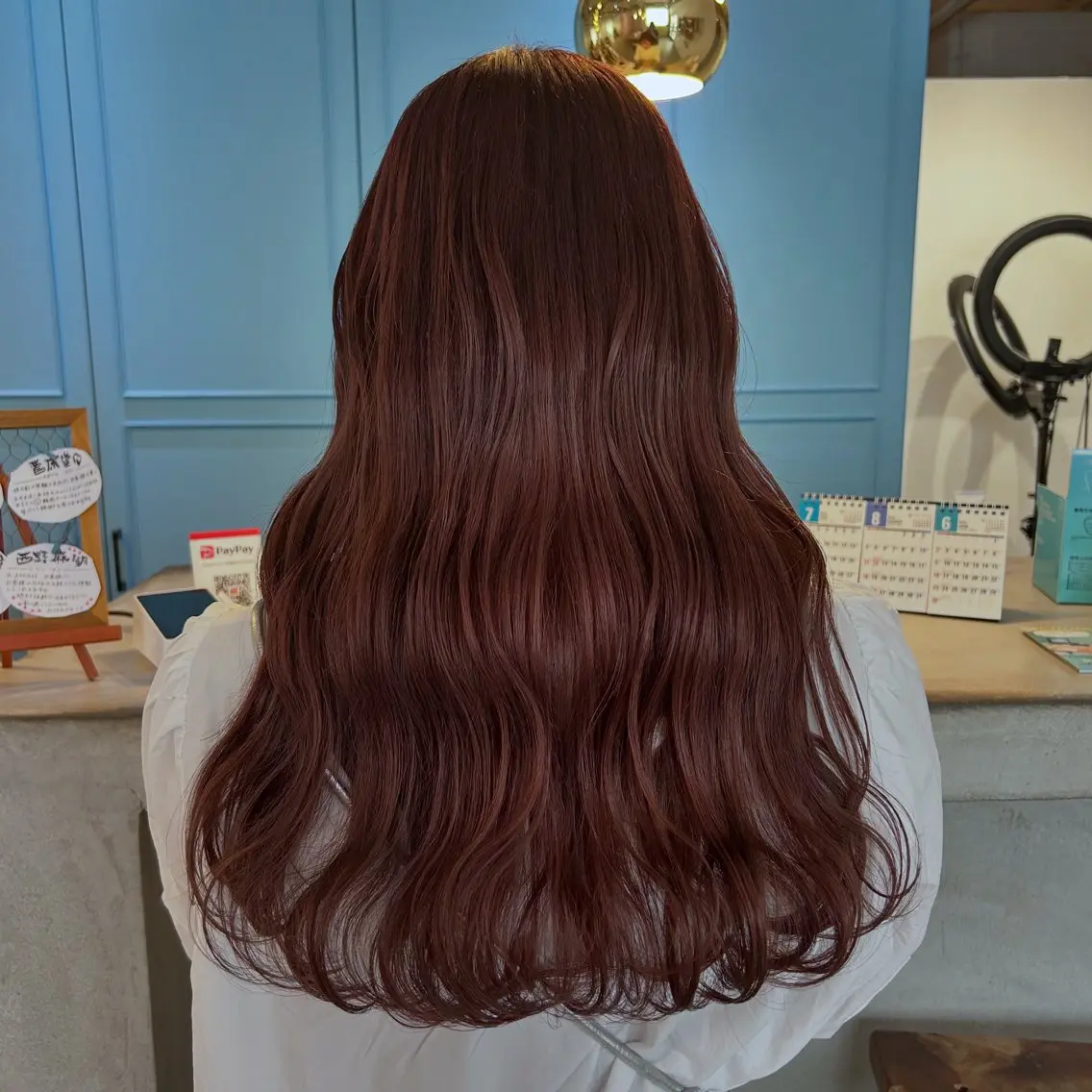 ロング カラー カット ヘアカラー 砂野 真璃奈のヘアスタイル