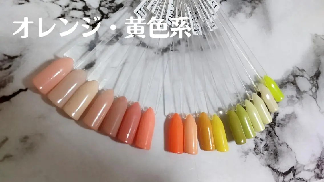 ネイル オレンジ 黄色 Kizaki.. Saoriのマツエク・マツパデザイン