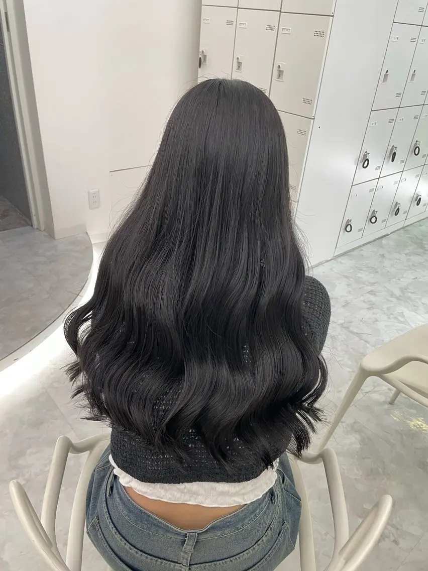 ロング ヘアカラー ヘッドスパ ヘアセット 🤍韓国艶ワンホン ヘアMayu🤍のヘアスタイル