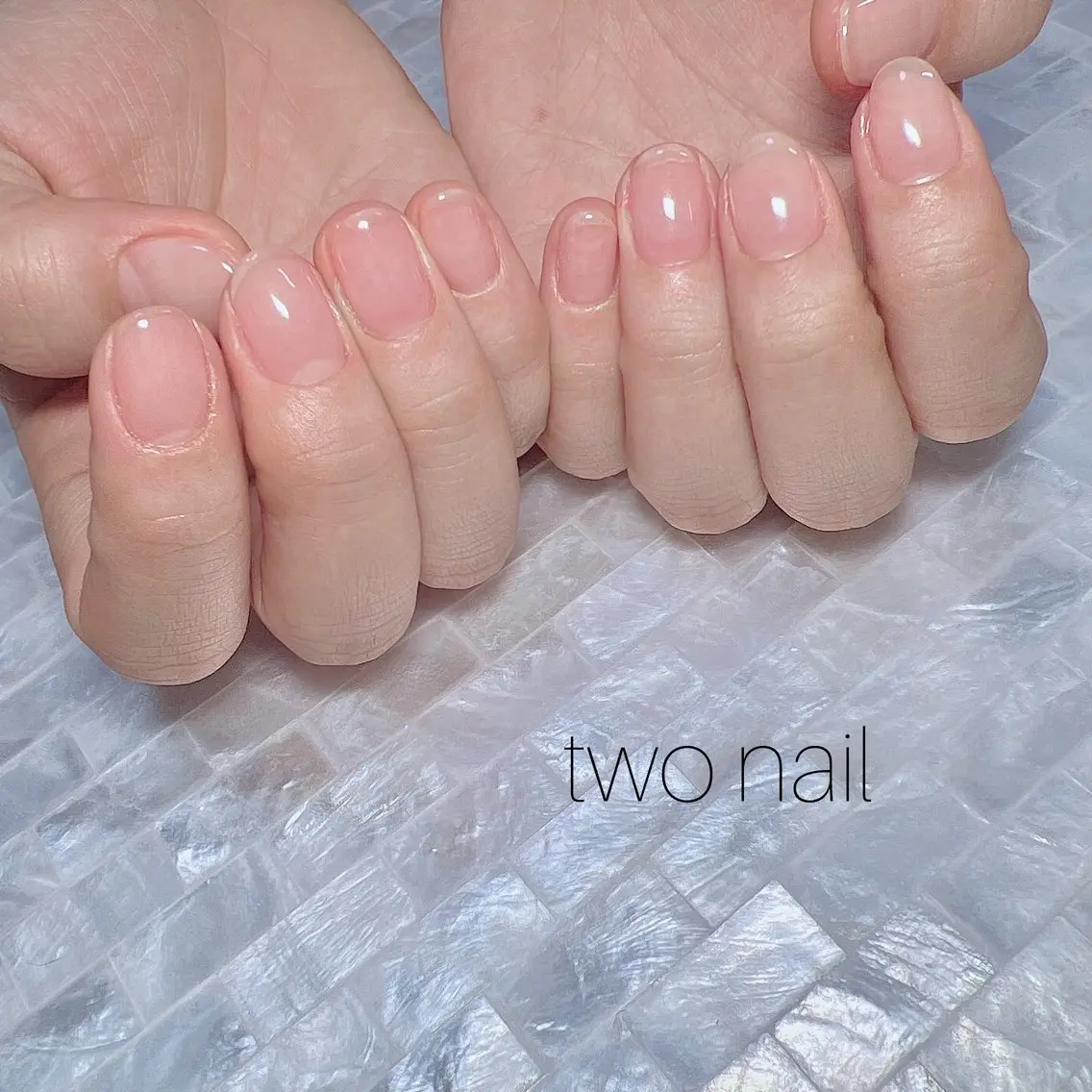 ネイル ネイルチップ ホワイト ハンドネイル two nailのネイルデザイン