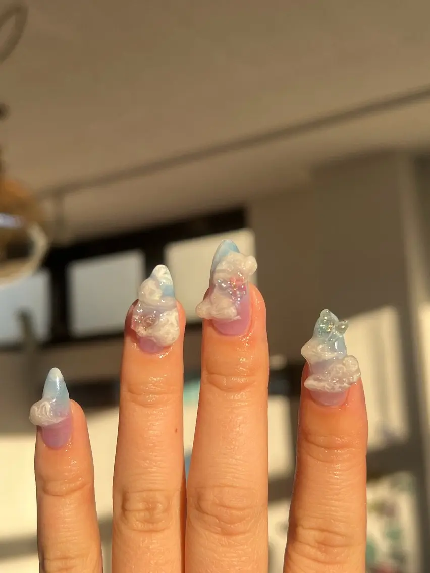 ネイル クリアネイル ハンドネイル フットネイル butter flowerのネイルデザイン