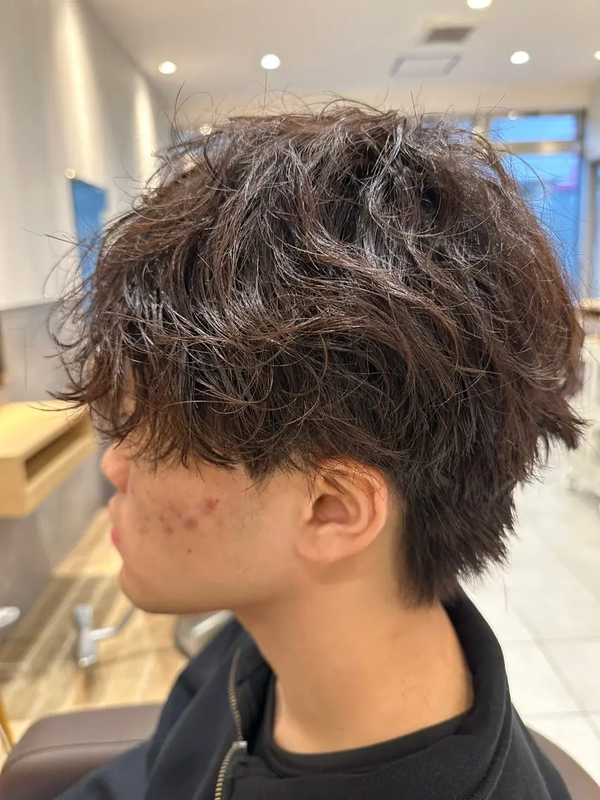パーマ メンズ メンズパーマ カット パーマ ヘアセット 市川メンズパーマ/ 透明感カラーKaiのヘアスタイル