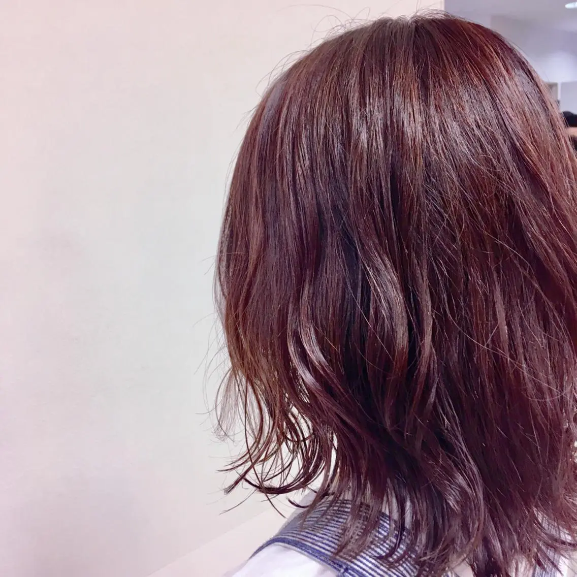 ミディアム カラー ヘアアレンジ カット ヘアカラー トリートメント 【Sweep】おじま のぞみのヘアスタイル