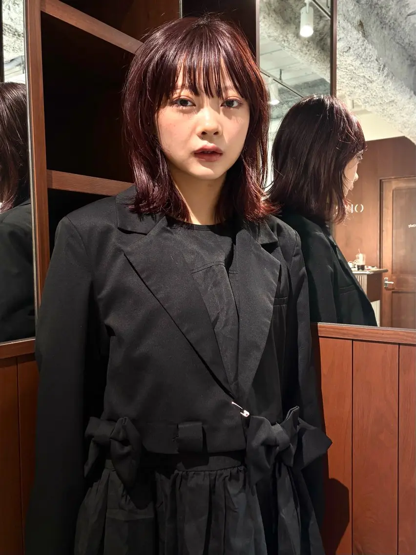 ミディアム カラー ヘアアレンジ ヘアカラー トリートメント 💟Opus // Mizuki🐕のヘアスタイル
