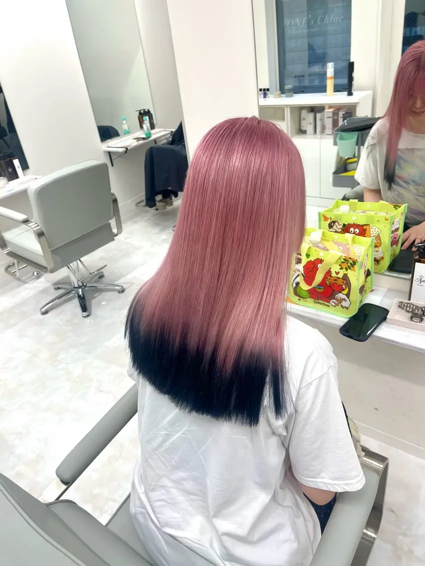 ロング カラー カット ヘアカラー トリートメント ヘアセット 🩶【推しハイトーン 】yuzu🩶のヘアスタイル