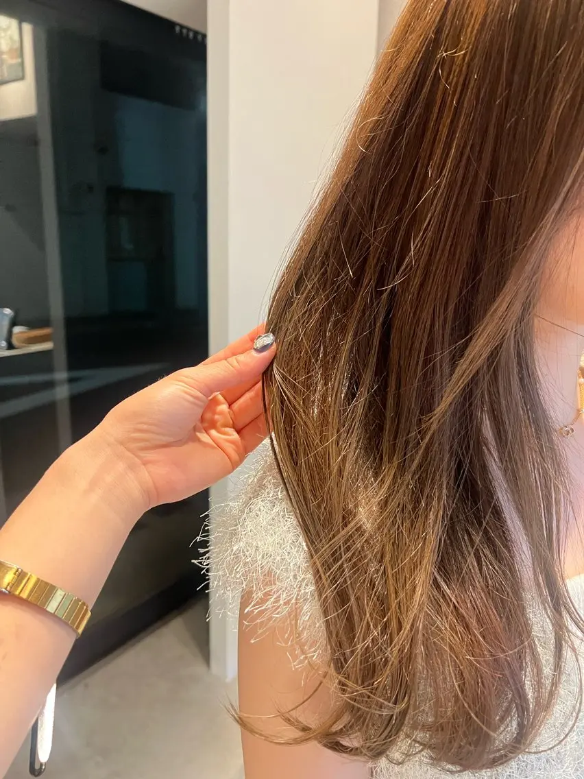ロング ヘアカラー ド レミのヘアスタイル