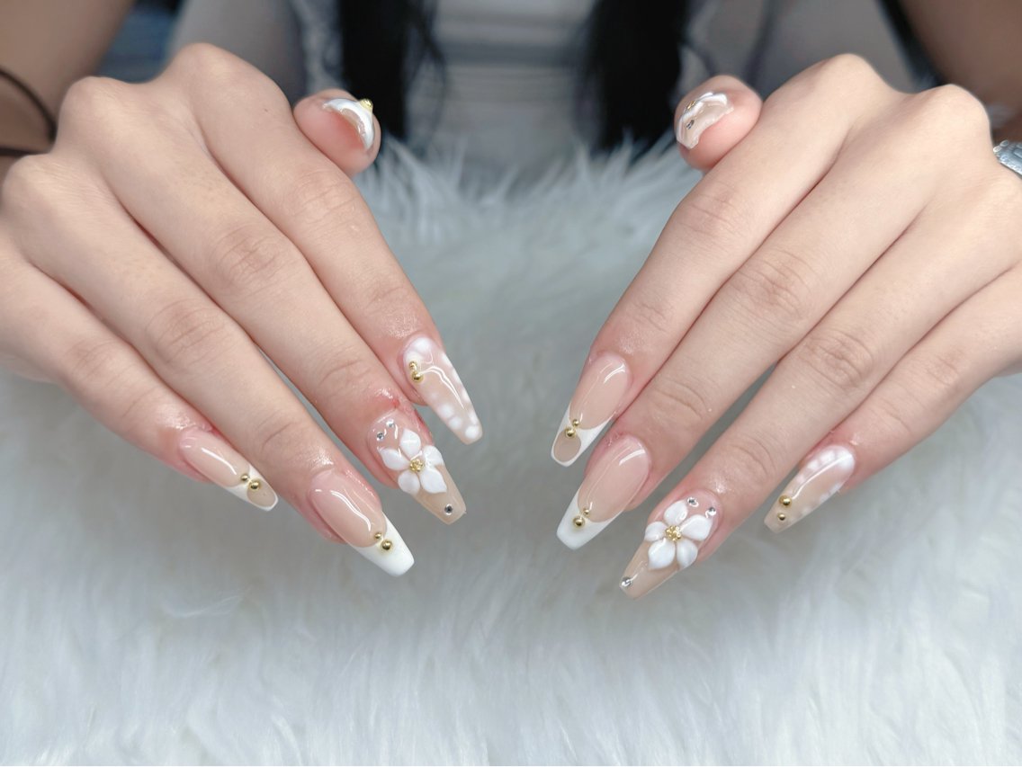 ネイル アートネイル 韓国ネイル ロングネイル ネイルチップ ワンホンネイル ハンドネイル GOHOUBI Nail 心斎橋店のネイルデザイン