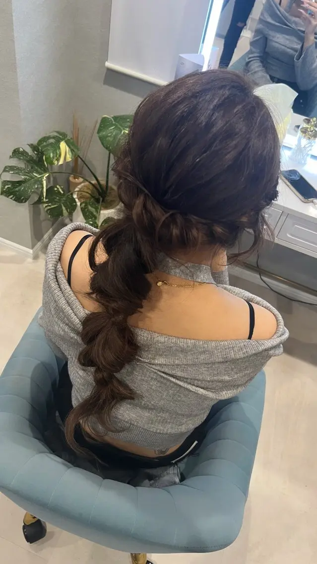 朝、お昼ヘアセットの写真
