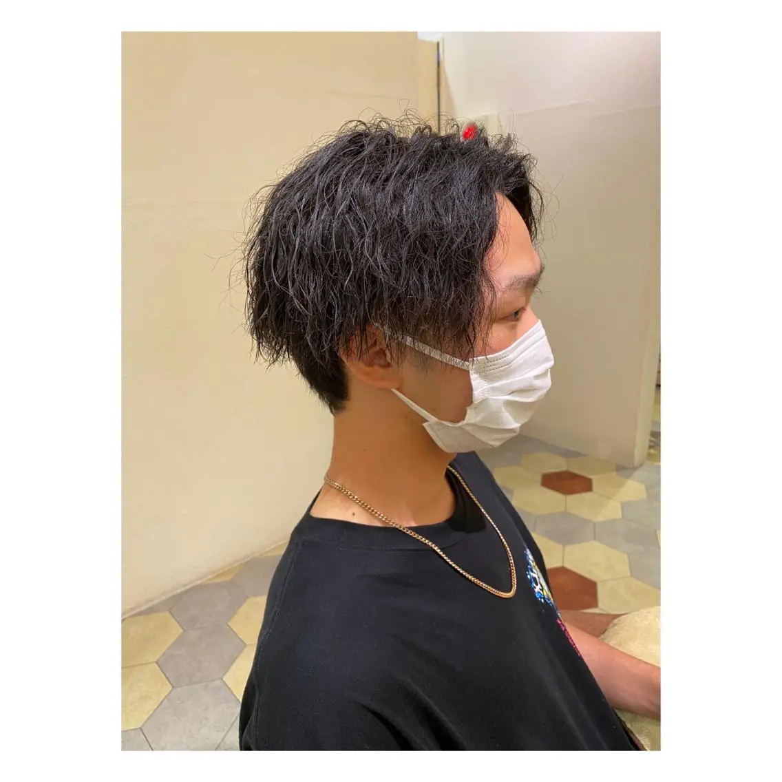 パーマ メンズ カット パーマ 菊池大一 溝の口パーマのヘアスタイル