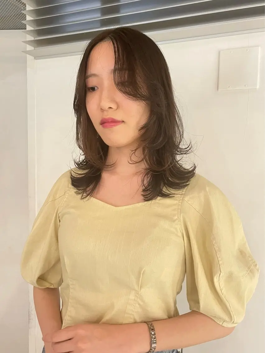 セミロング カラー カット ヘアカラー トリートメント chiharu ボブ/レイヤーのヘアスタイル
