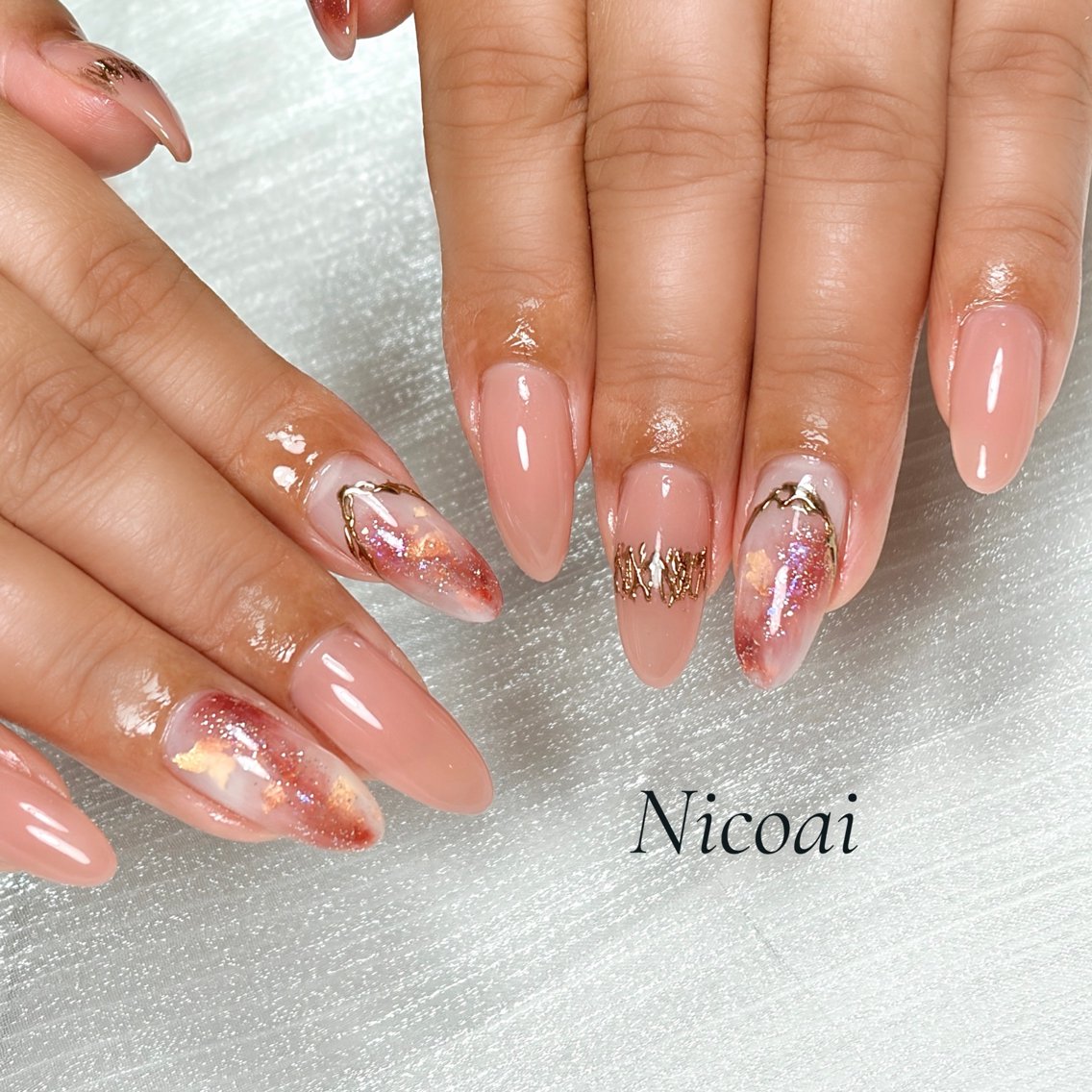 ネイル マグネットネイル ハンドネイル NailSalon Nicoaiのネイルデザイン