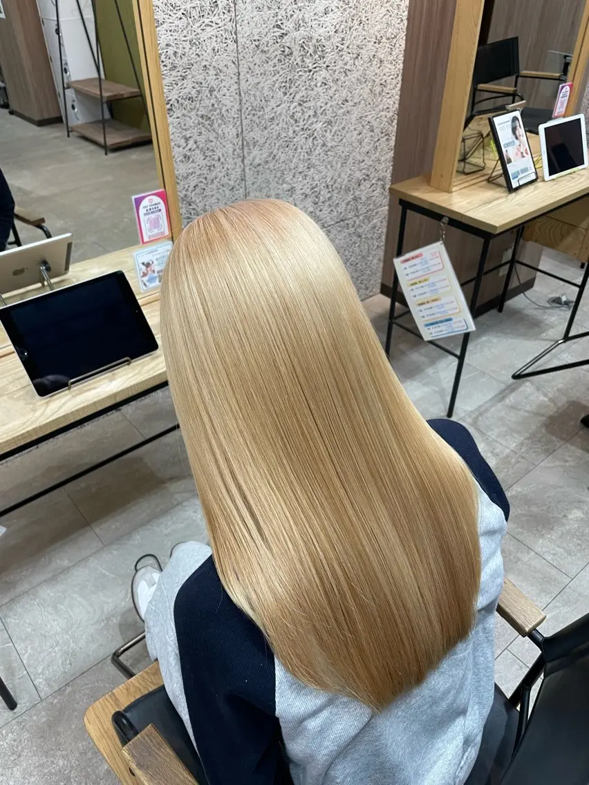 ブリーチ毛縮毛矯正の写真