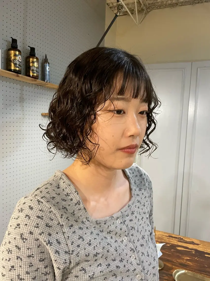 ショート パーマ カット パーマ 🤩噂のMr.髪ポジ ティブ®️yu🤩のヘアスタイル