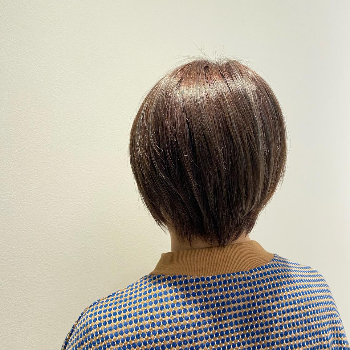 ショート カラー アッシュ ハイライトカラー ハイライト Rubik's 梅田茶屋町/叶莉のヘアスタイル
