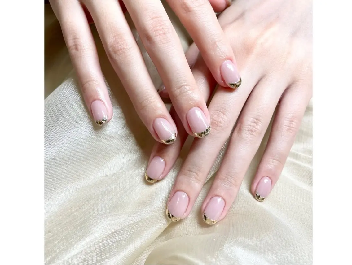 今月🉐クーポン☆【ガラスフレンチ 】6980円 ベースカラー込みの写真