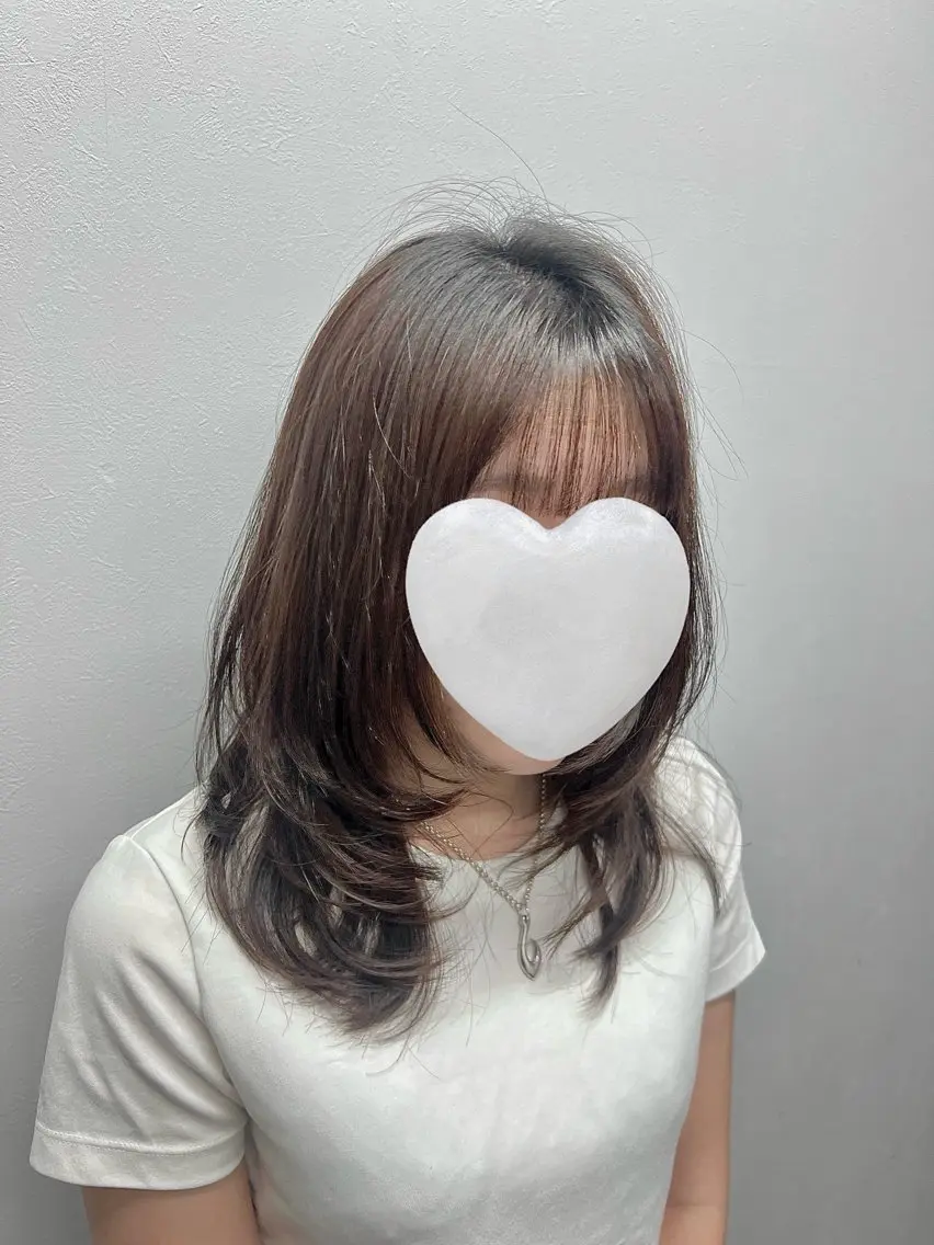 セミロング カット ❤︎peqss❤︎ 菅野 杏実のヘアスタイル