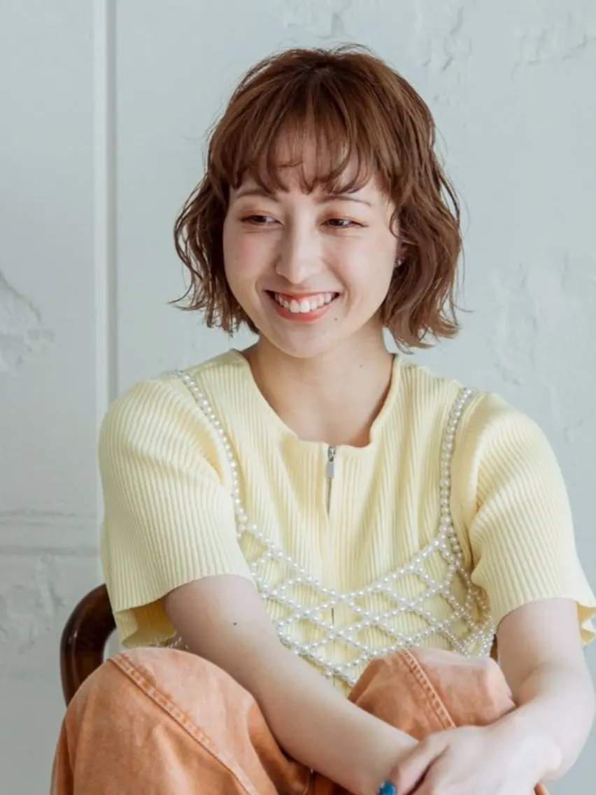 ショート パーマ パーマ 川原 瑠奈のヘアスタイル