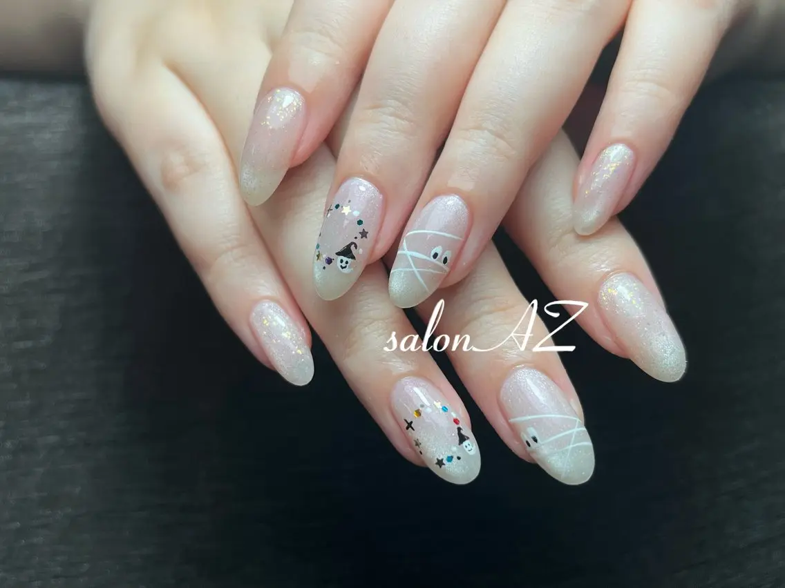ネイル アートネイル 長さ出し フットネイル フレンチネイル ジェルネイル ハンドネイル salon AZのネイルデザイン