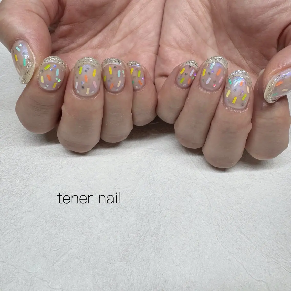ネイル ホログラムネイル ハンドネイル テネルネイル tener nailのネイルデザイン