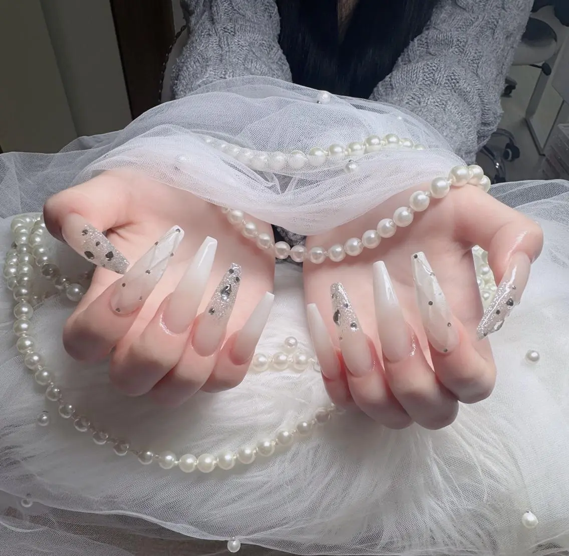 ネイル フレンチネイル ジェルネイル ハロウィン 韓国ネイル マグネットネイル ハンドネイル H.baby Nail Salonのネイルデザイン