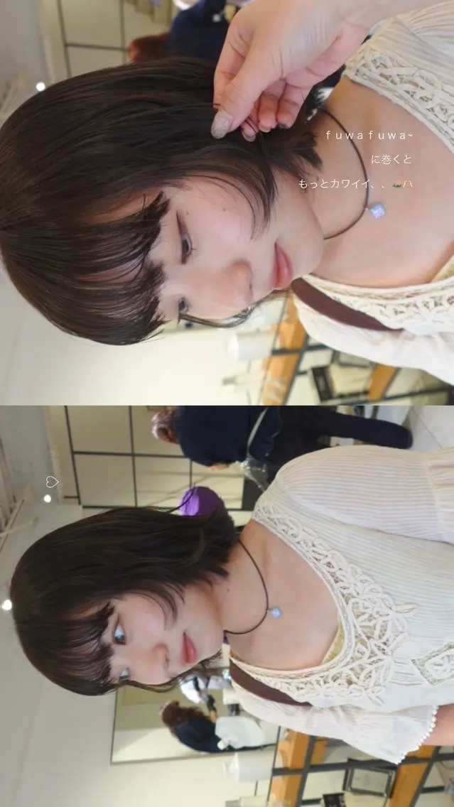 ミディアム ボブ yuka | 京都 |カットモデル🧁♡のヘアスタイル