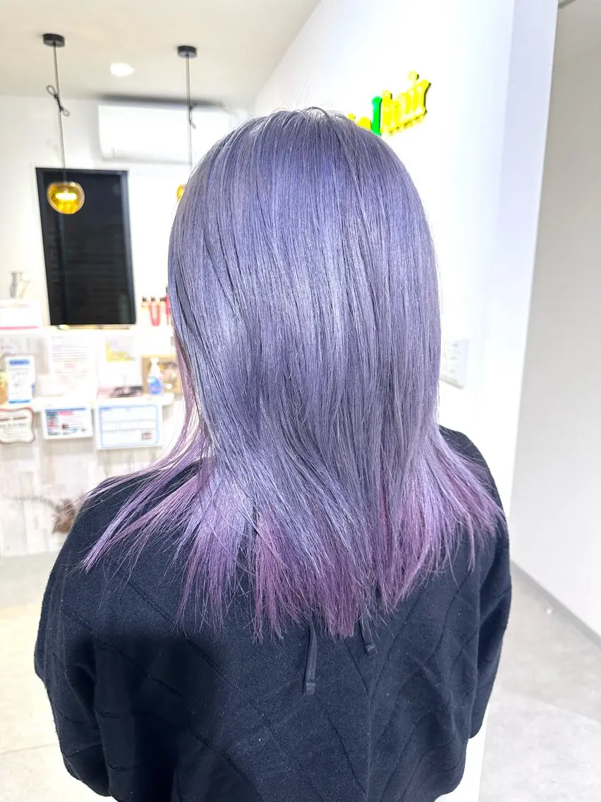 セミロング カラー カット ヘアカラー 加藤 佑二のヘアスタイル