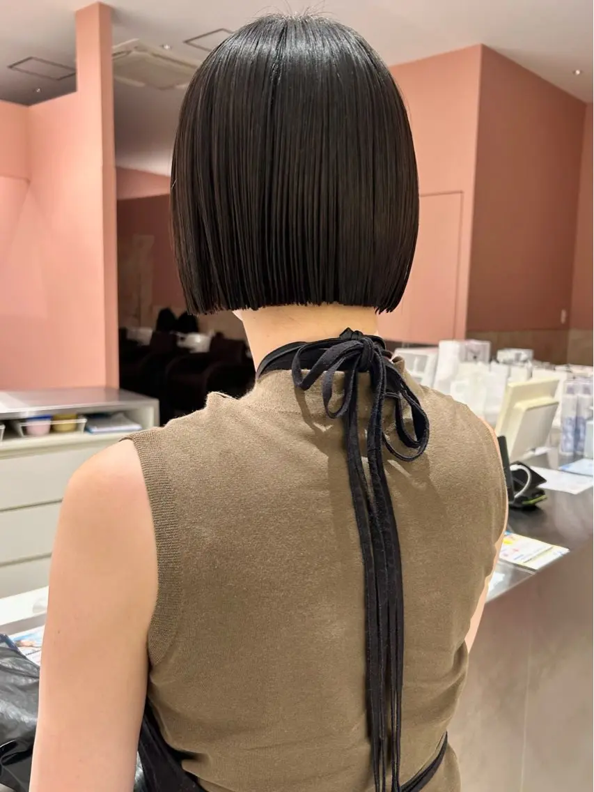 ショート パーマ 切りっぱなしボブ ボブ 髪質改善 ストレートパーマ カット 縮毛矯正 トリートメント 👔ボブ﹨髪質改善 ストレート🩳ももかのその他イメージ