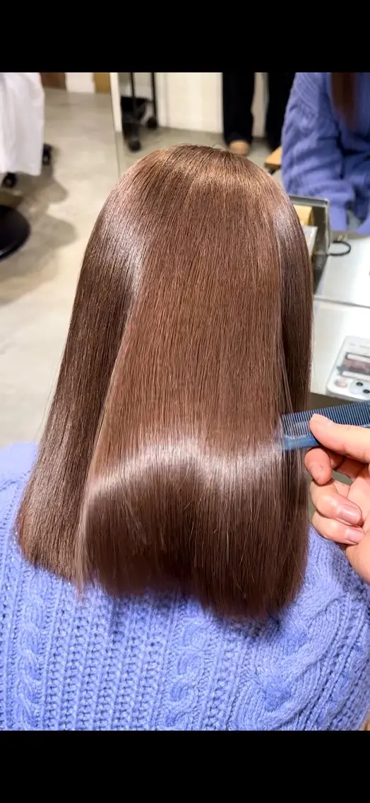 ミディアム 髪質改善 各務原/カラー/ブリ ーチお任せください！のヘアスタイル