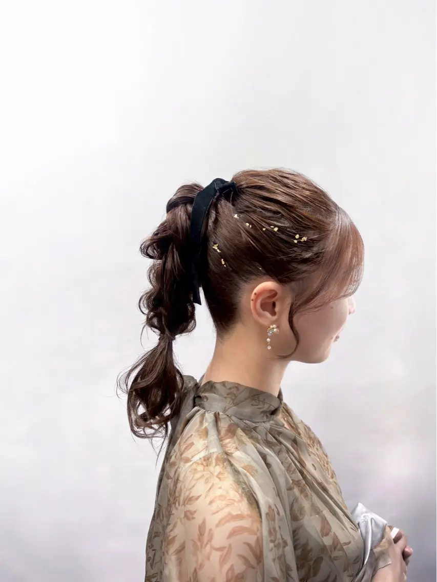 ロング ヘアアレンジ ポニーテール ヘアセット 垢抜けメイク✖️盛れ るヘア/SAORIのその他イメージ
