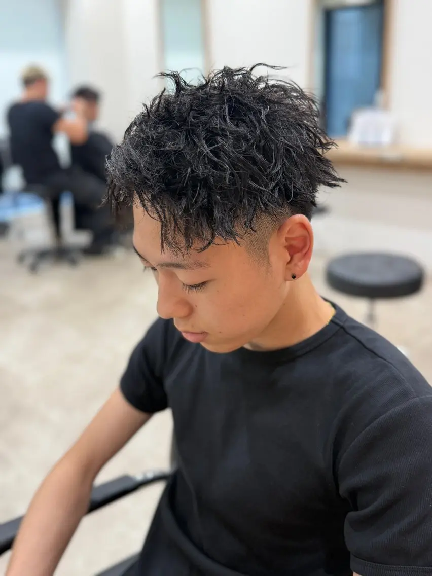 ショート パーマ メンズ メンズパーマ 🌊波巻き特化/ 毛流れ/翔平🌊のヘアスタイル