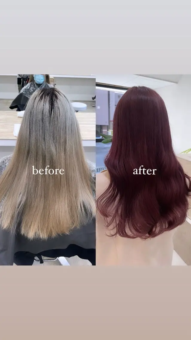 ロング カラー ブリーチ ダブルカラー ヘアカラー トリートメント 暖色カラー🍒 ケアブリーチ/akiのヘアスタイル