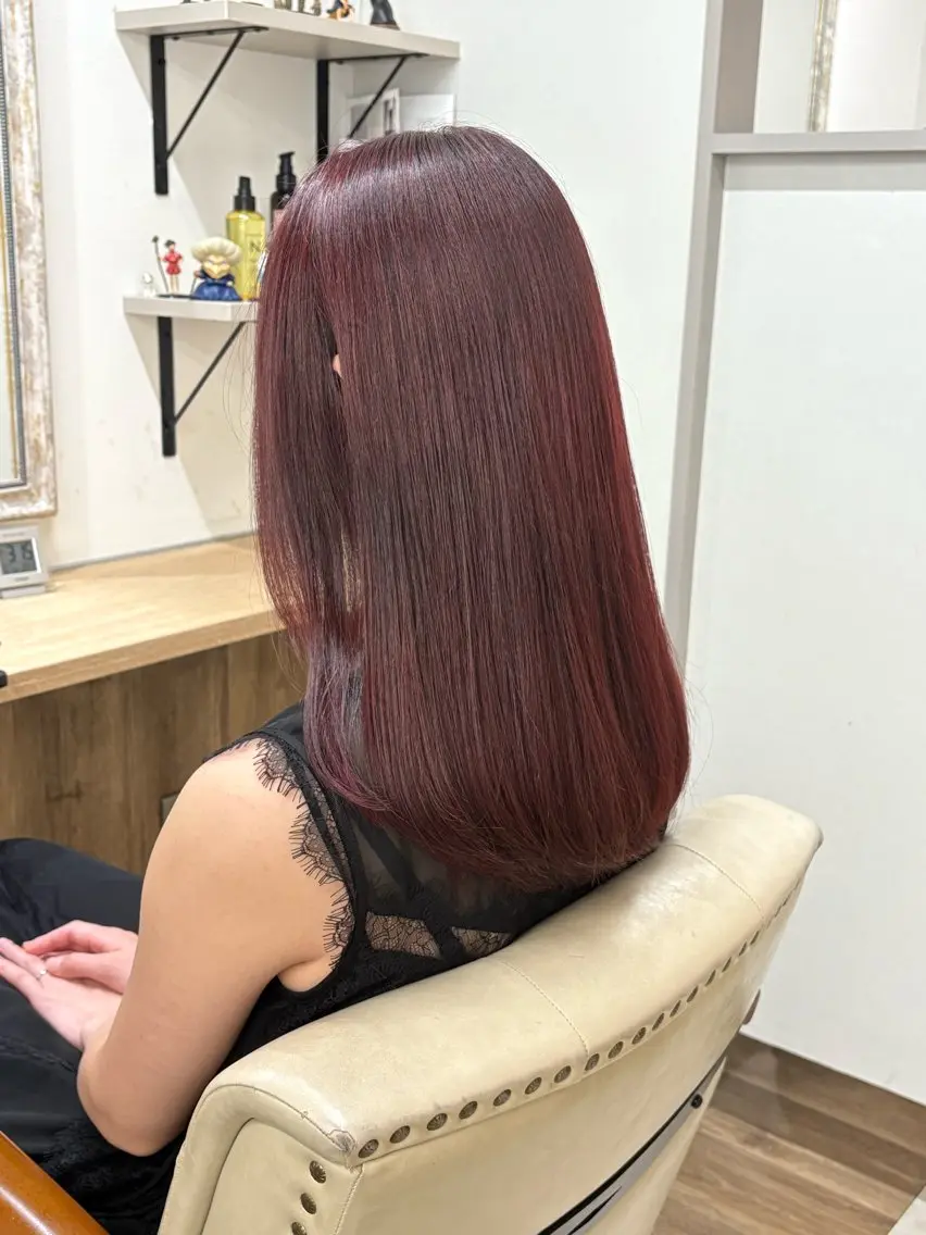 ロング カラー カット ヘアカラー トリートメント Chainon　山中 拓也のヘアスタイル
