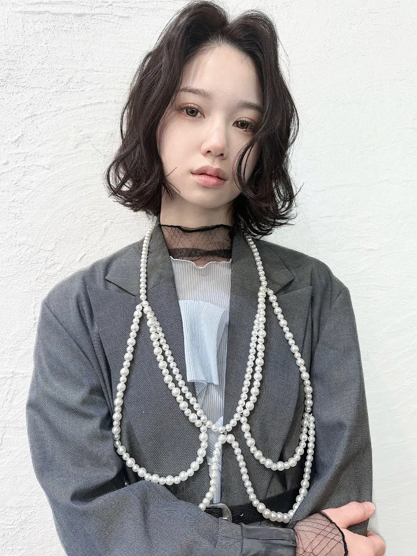 ミディアム mai ボブ /メンズカットのヘアスタイル