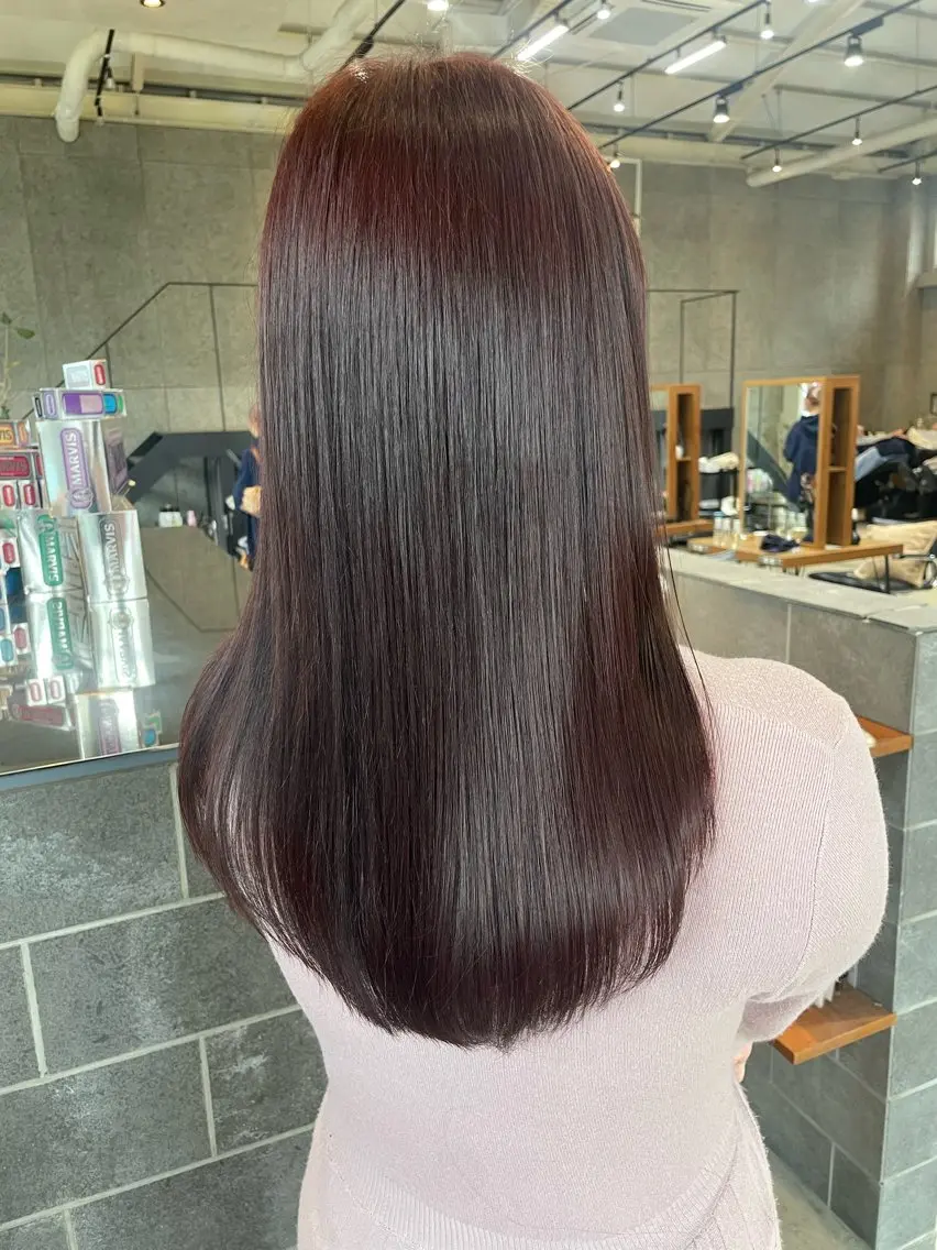 セミロング カラー ヘアカラー トリートメント 🍋髪質改善× 透明感カラー ジュリのヘアスタイル