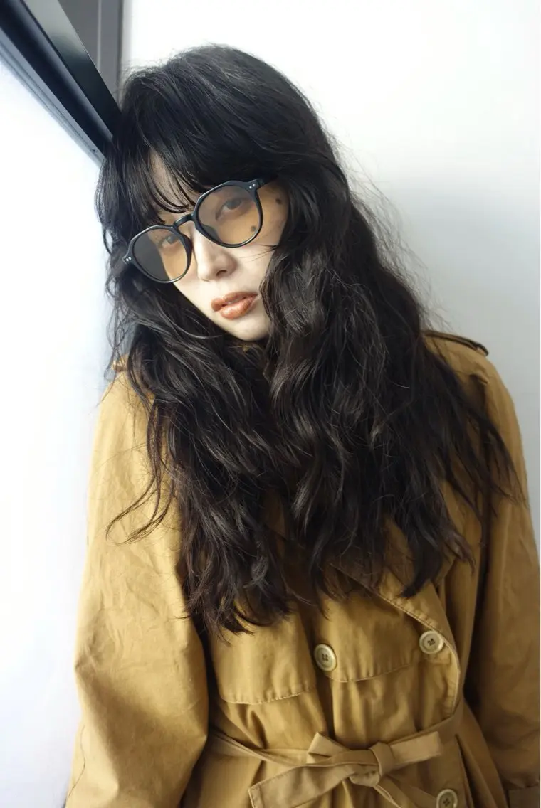 ロング カット パーマ 暖色/パーマ 🌼クニトウメイのヘアスタイル