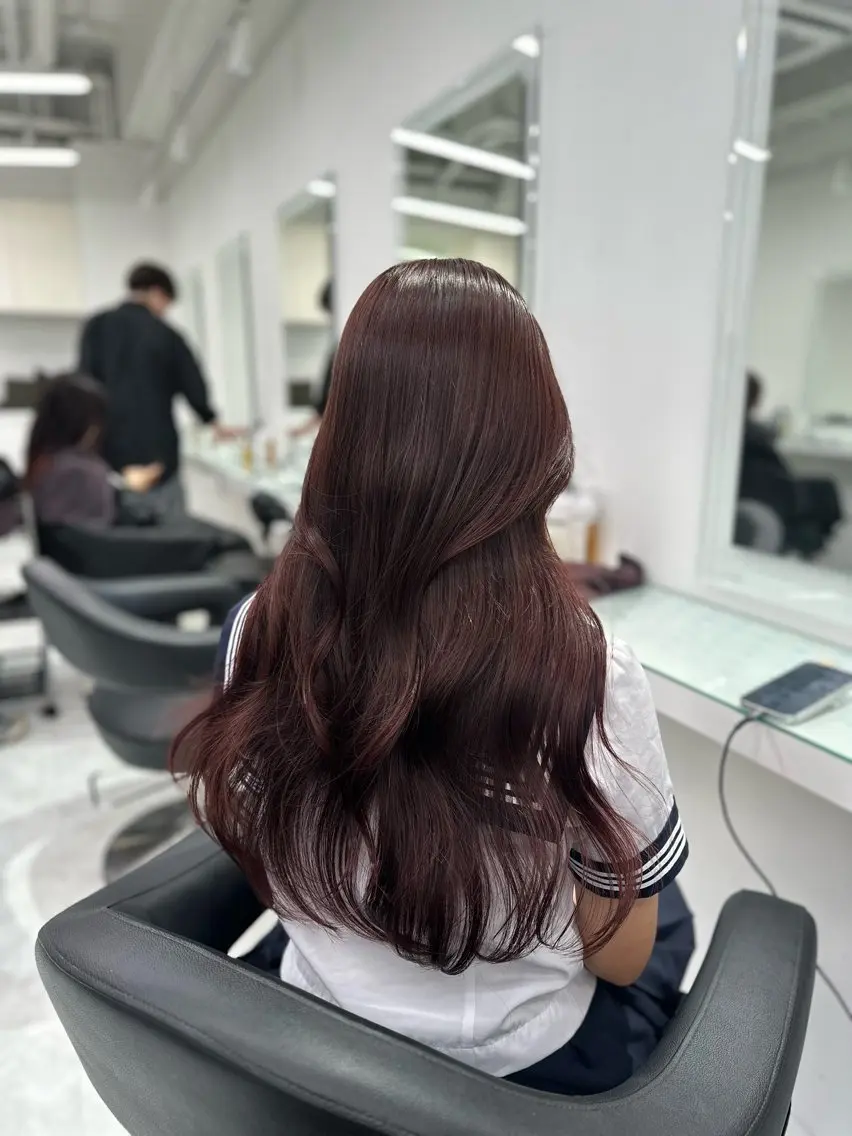 セミロング カラー ヘアカラー トリートメント ヘッドスパ ヘアセット ❄最強かわいいカラー ❄️MINA❄️のヘアスタイル