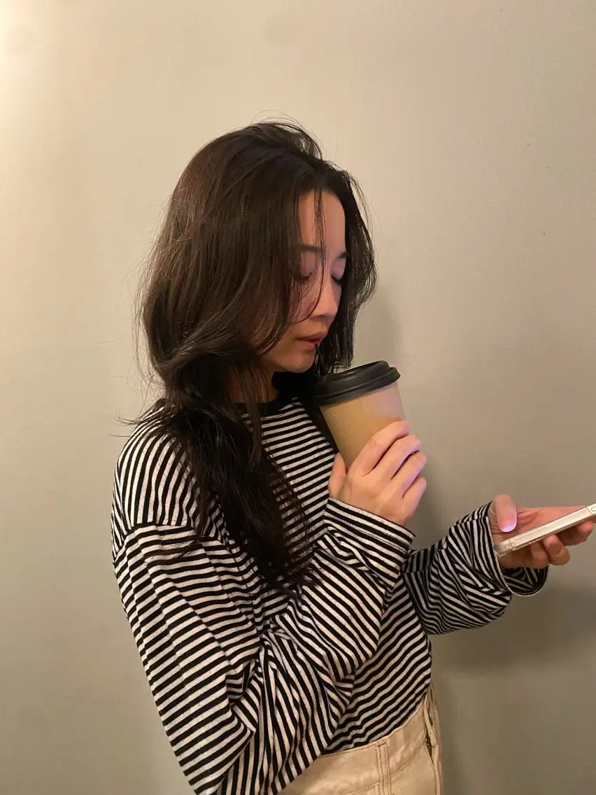 セミロング 小顔カット 🌿リョウカのヘアスタイル