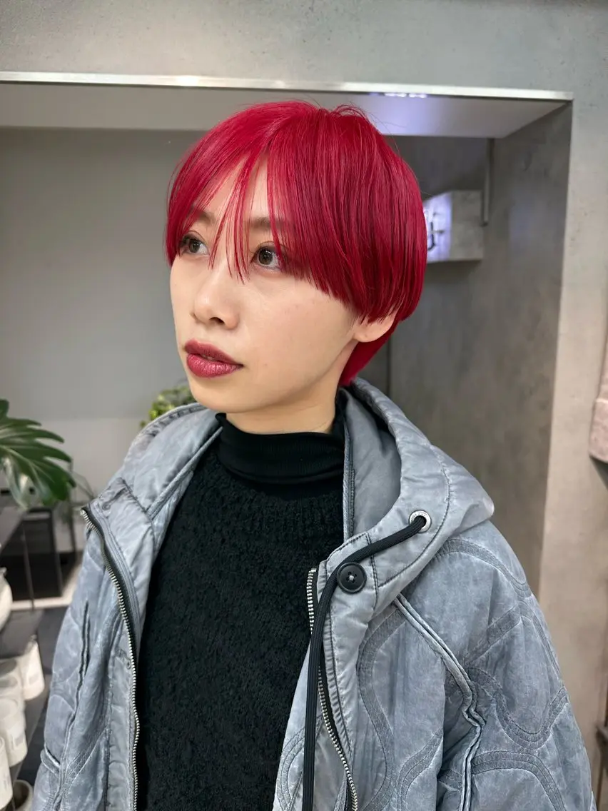 ショート カット ヘアカラー 骨格診断で絶対可愛い ✨丸みショート✨凌弥のヘアスタイル