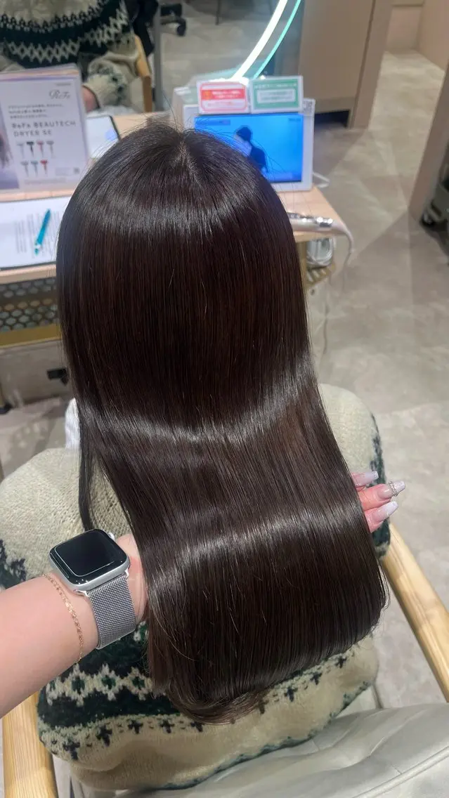 ロング カラー ヘアカラー トリートメント 🎀暖色カラー/ ハナ🎀のヘアスタイル