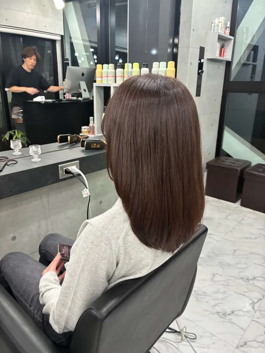 ロング カラー レイヤーカット カット ヘアカラー トリートメント Endearing 🌟銀座のヘアスタイル